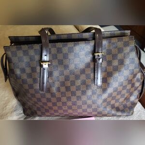 Authentic Louis Vuitton Chelsea Damier Ebene Tote Shoulder Bag